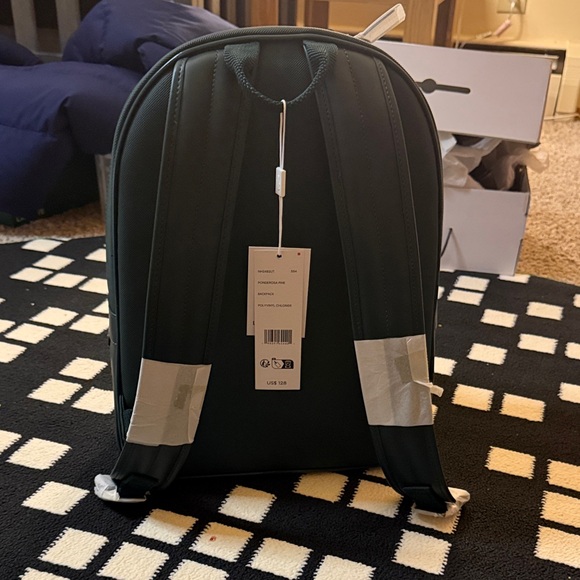 Lacoste Men's Forest Green Backpack with Front Logo Pocket - Picture 4 of 8